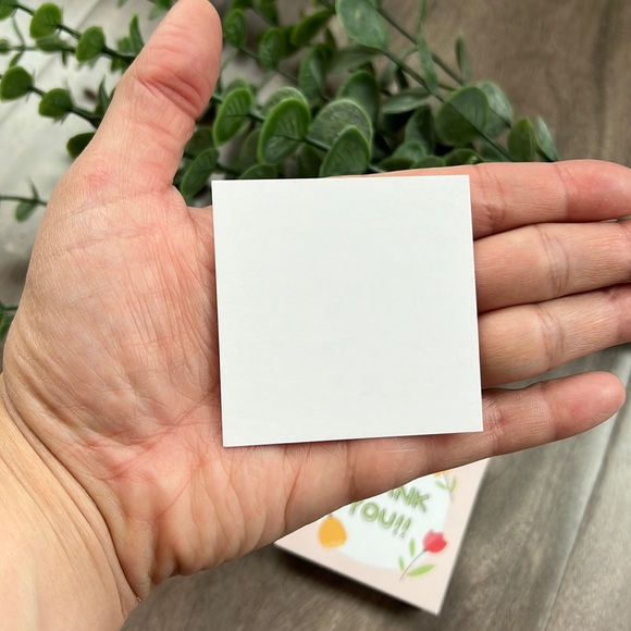 📦 3/$20 - 25 Thank You cards - pink floral square - Picture 3 of 3